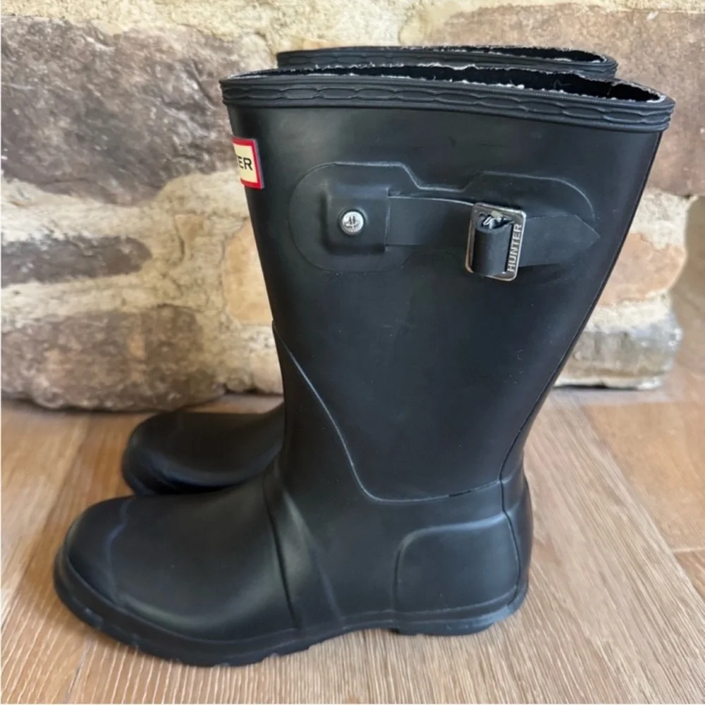 🔥NEW🔥HUNTER 🔥sz 8 BLACK Shorts Toure Rubber rain garden boots price firm!